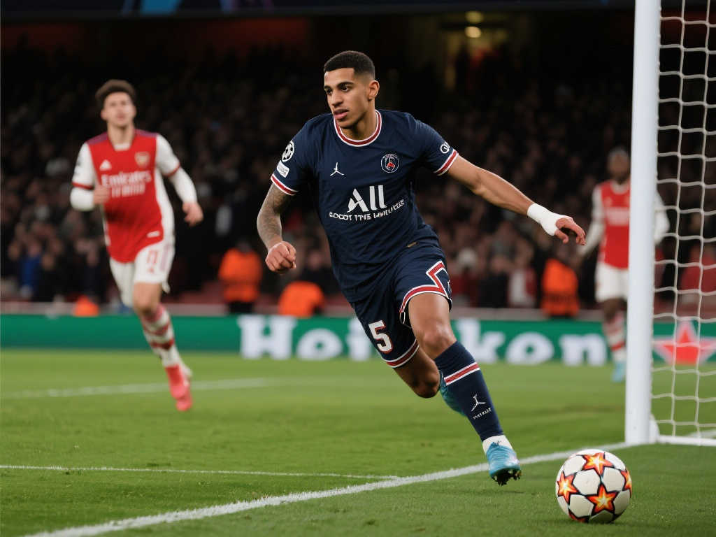 阿什拉夫1球5抢断，荣膺巴黎2-1力克阿森纳全场MVP